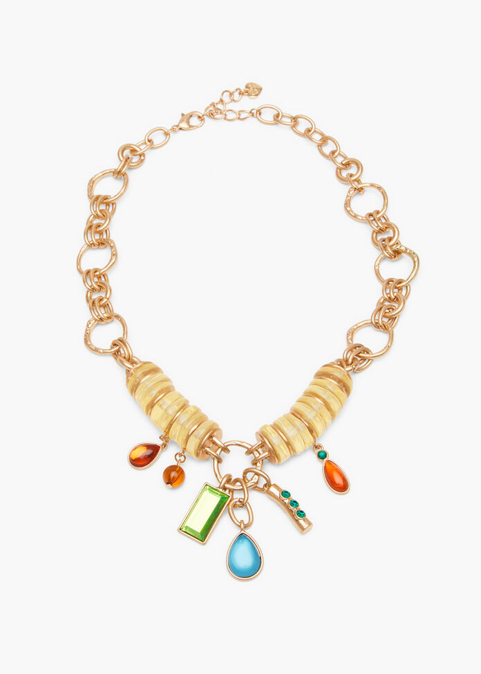Beaded Statement Necklace, , hi-res