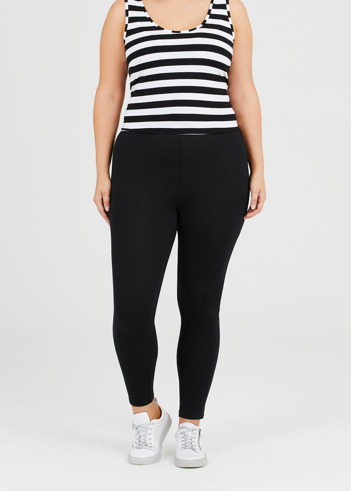Buy Just My Size Women's Plus-Size Stretch Jersey Legging, Black, 3X at  Amazon.in