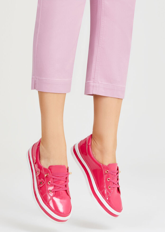 Pink Patent Daisy Sneaker, , hi-res