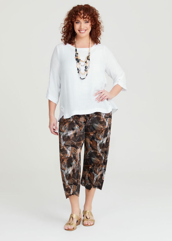 Shop Plus Size Printed Culotte Pant in White | Taking Shape AU