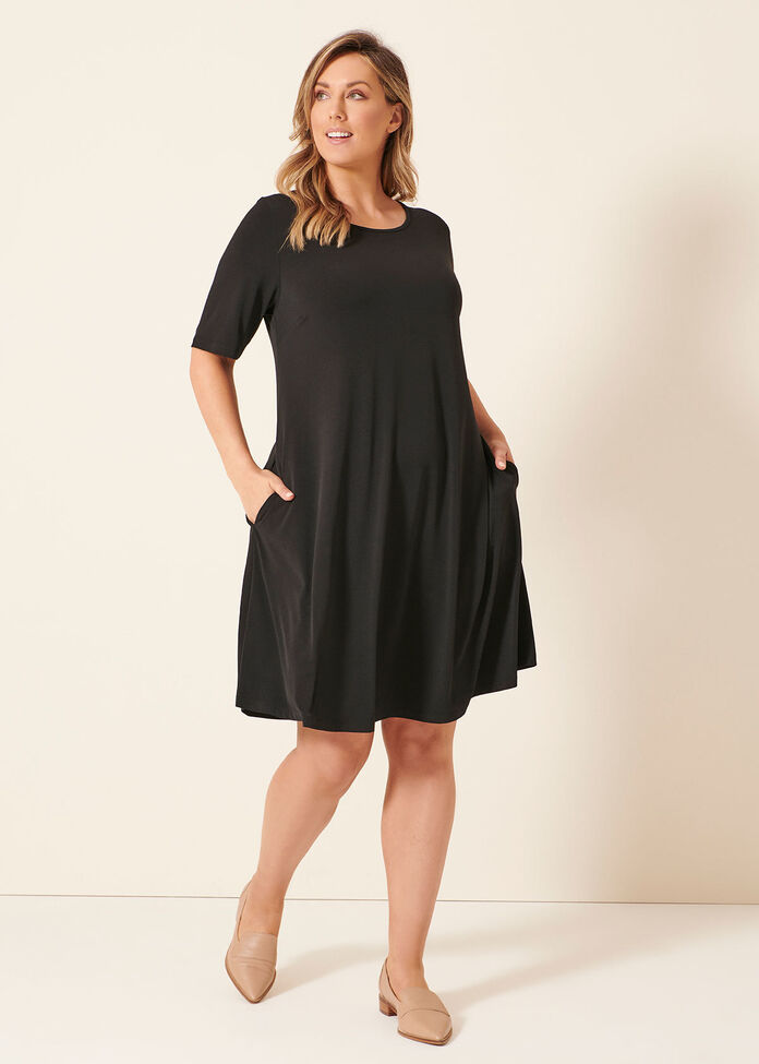 Day To Night Short Sleeve Dress, , hi-res