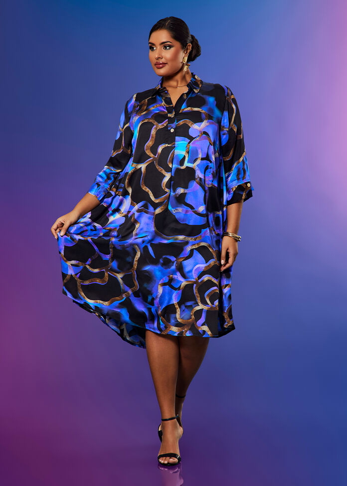 Revival Rose Natural Swing Dress, , hi-res