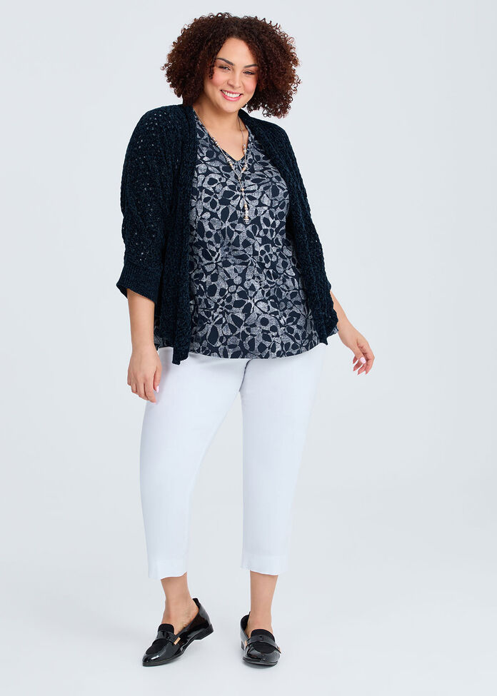 Pointelle Knit Scallo Cardi-Junee main image 0