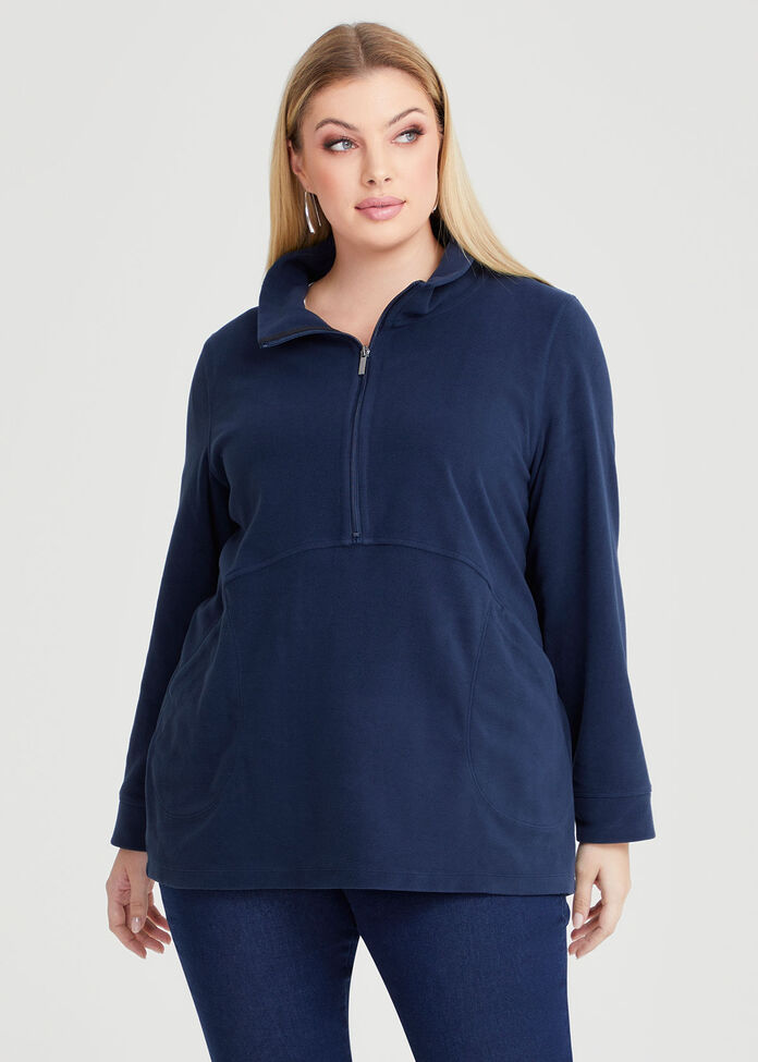 Polar Fleece 1/2 Zip Top, , hi-res