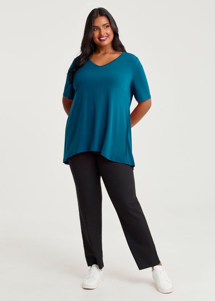 Strive V Neck Short Sleeve Top, , hi-res