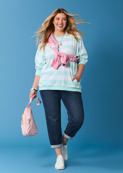 Plus Size Denim Drawstring Jogger