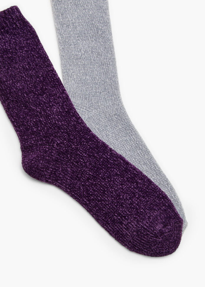 2 Pack Chenille Socks, , hi-res
