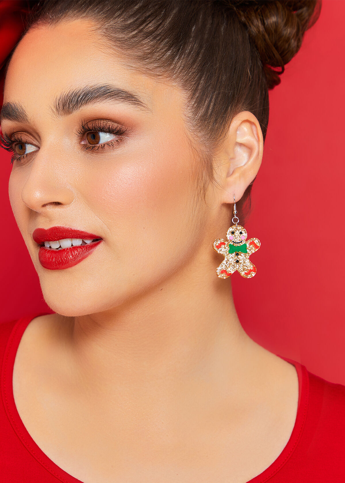 Xmas Gingerbread Man Earrings
