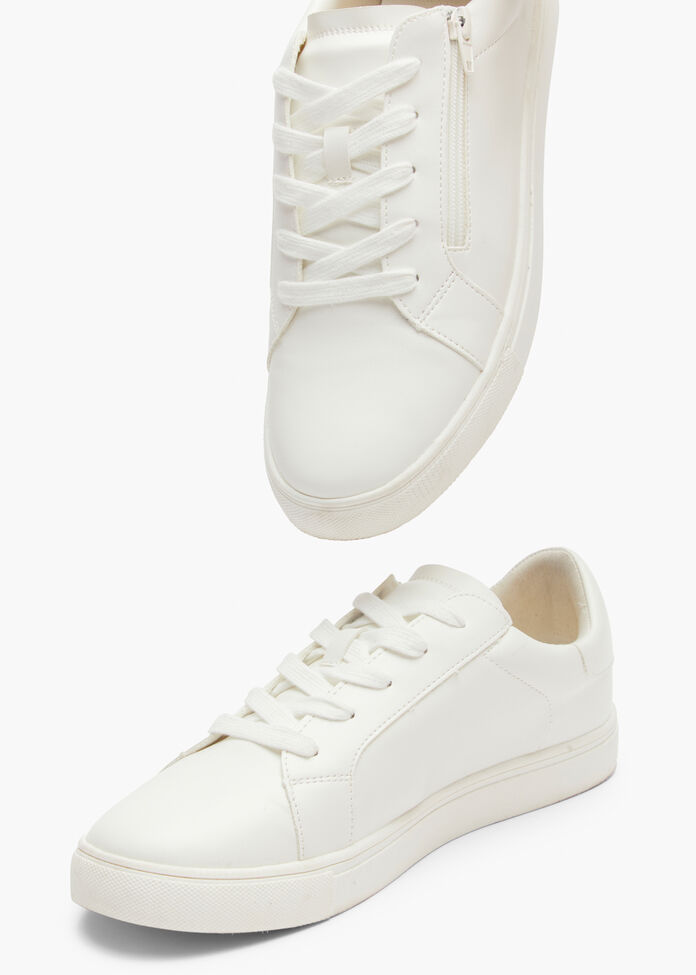 Lace Up Side Zip Sneaker, , hi-res