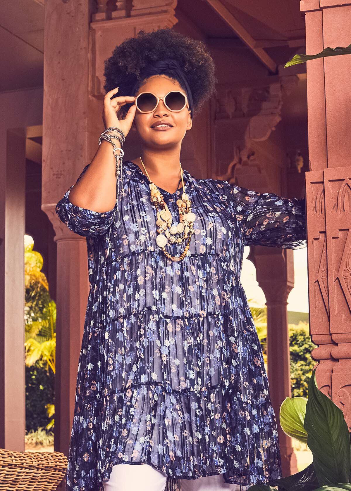 Shop Natural Petal Boho Tunic in Print 