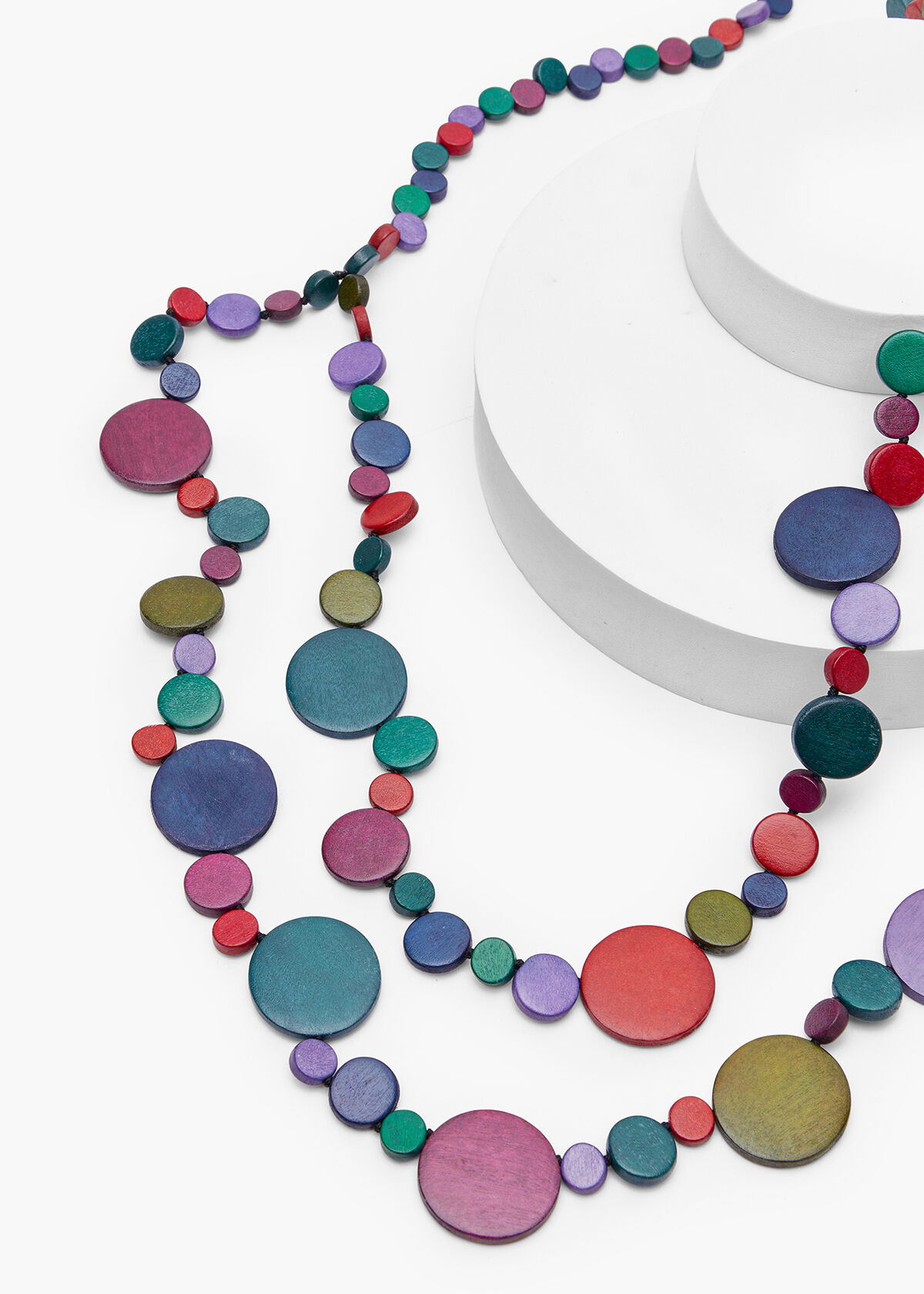 Multicolour Button Necklace