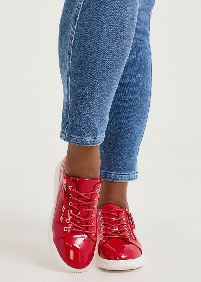 Patent Wedge Sneaker, , hi-res