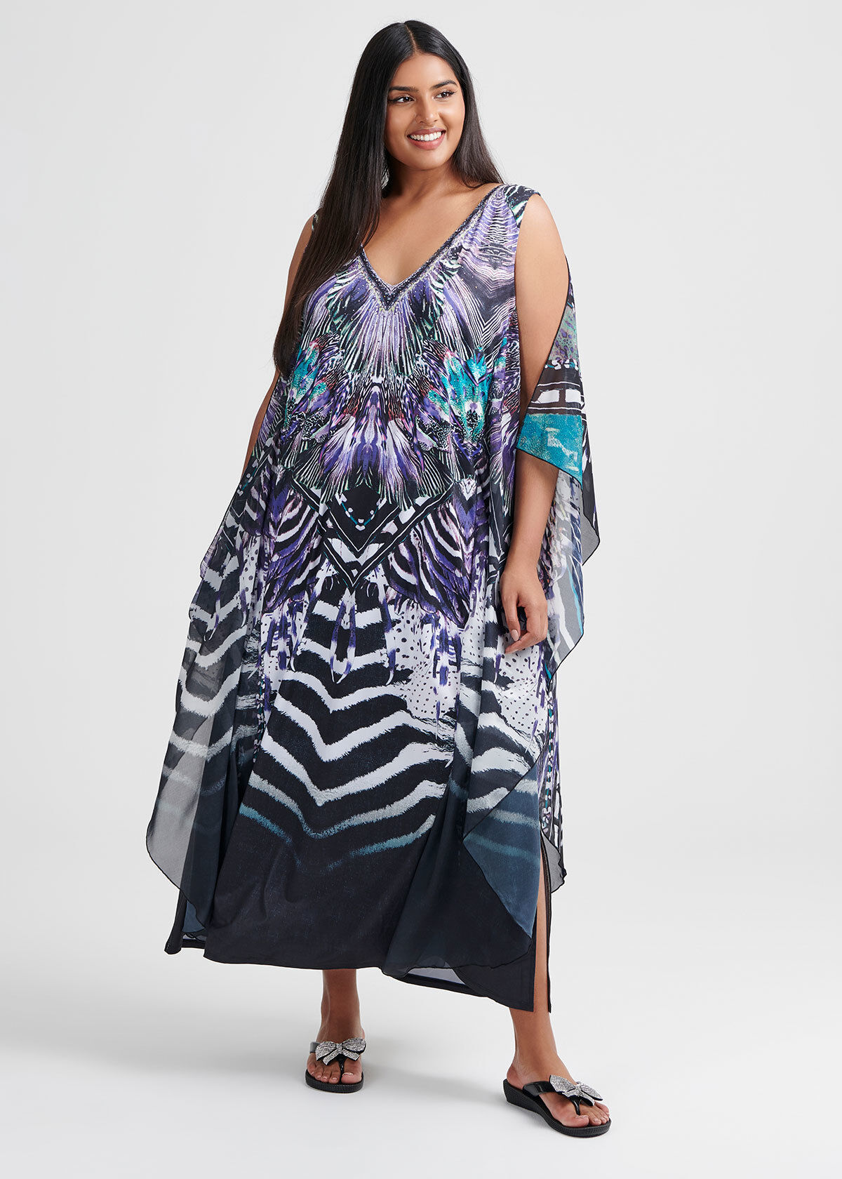 Shop Plus Size Diva Dress in Print Taking Shape AU