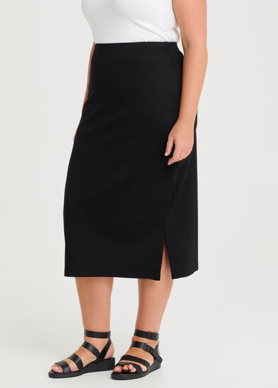 Plus Size Ponte Everyday Midi Skirt