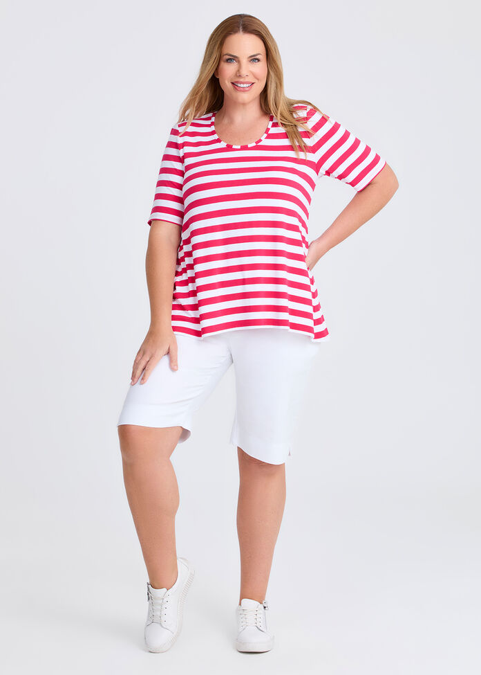 Natural Stripe Essential T-Shirt, , hi-res
