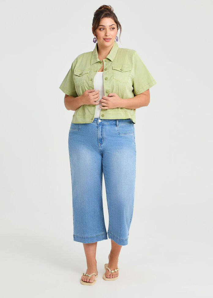 Lyocell Short Sleeve Jacket, , hi-res