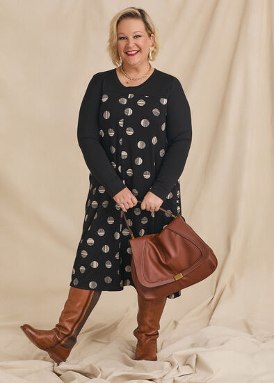 Plus Size Natural Celia Spliced Dress