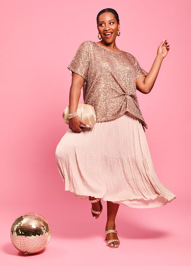 Plus Size Pleated Enya Dress