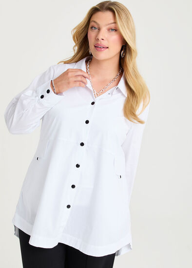Plus Size Cotton Stretch Elodie Shirt