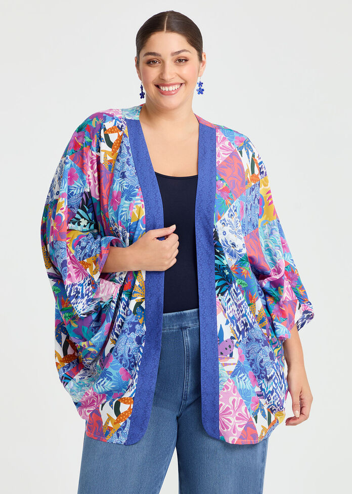 Bluetones Patchwork Cape, , hi-res