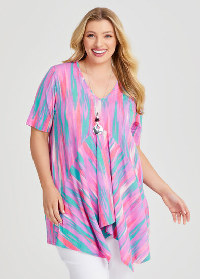 Plus Size Candy Drape Front Top