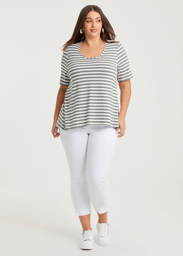 Natural Stripe Essential T-Shirt, , hi-res