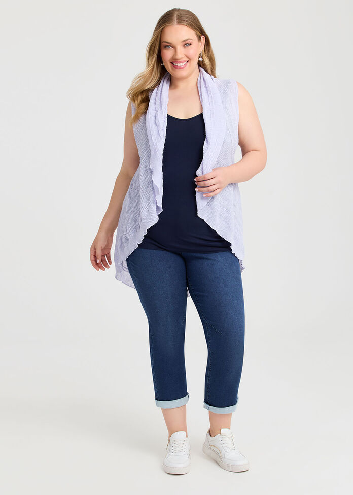 Summer Cascading Vest, LILAC, hi-res