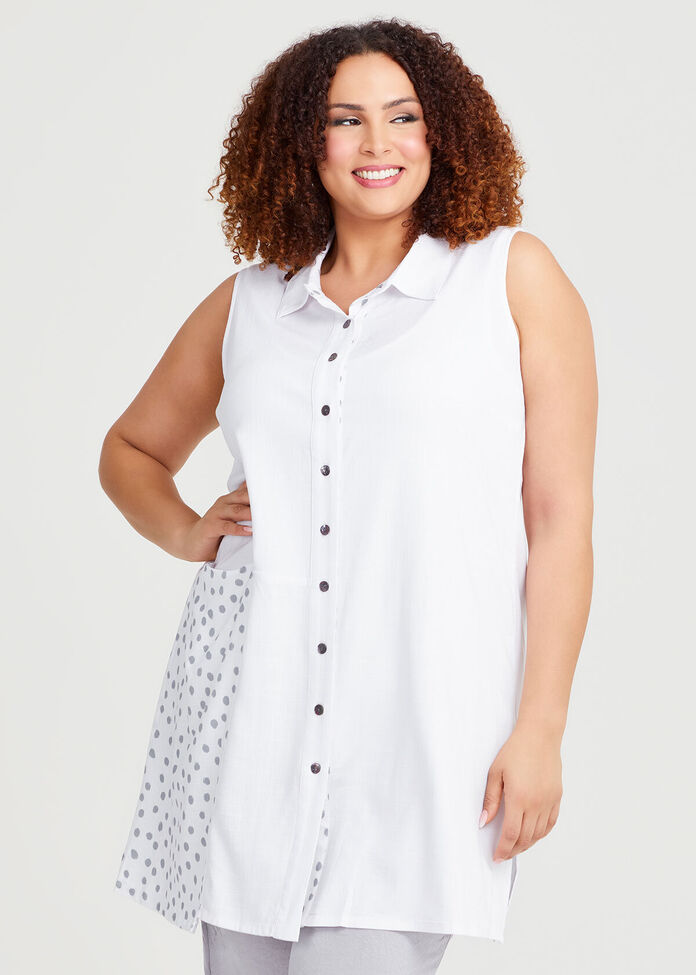 Natural Martha Spot Shirt, , hi-res