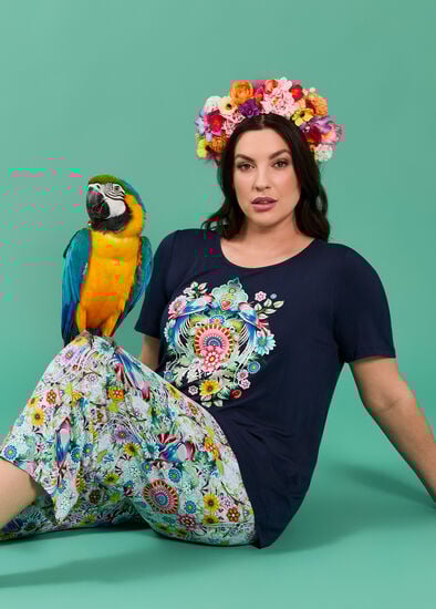 Plus Size Catalina Benedict Pyjama Top