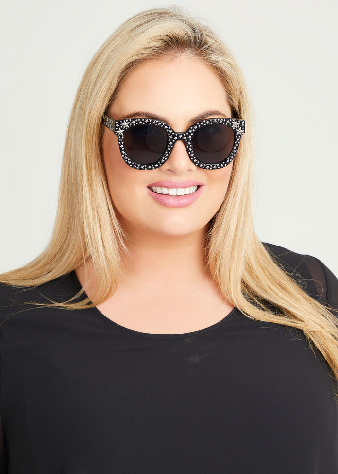 Star Detail Sunglasses, , hi-res