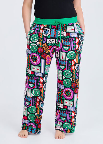 Plus Size Bamboo Fun Print Pyjama Pant