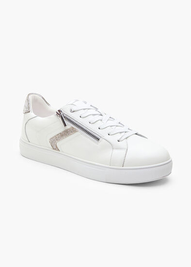 Orthotic Bling Side Zip Sneaker
