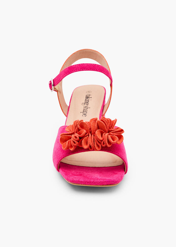 3D Flower Block Heel, , hi-res