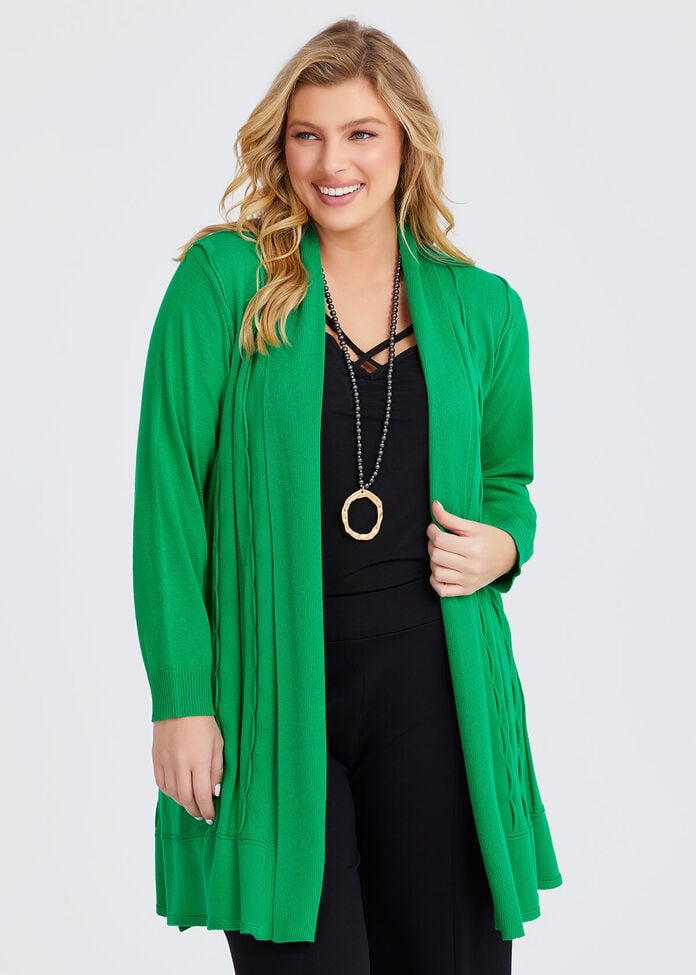 Lettuce Edge Bamboo Knit Cardigan, , hi-res