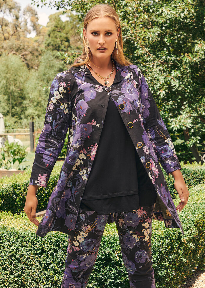 Flora Floral Linen Suit Jacket, , hi-res