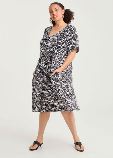 Plus Size Joy Printed Dress