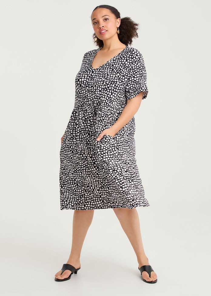 Joy Printed Dress, , hi-res
