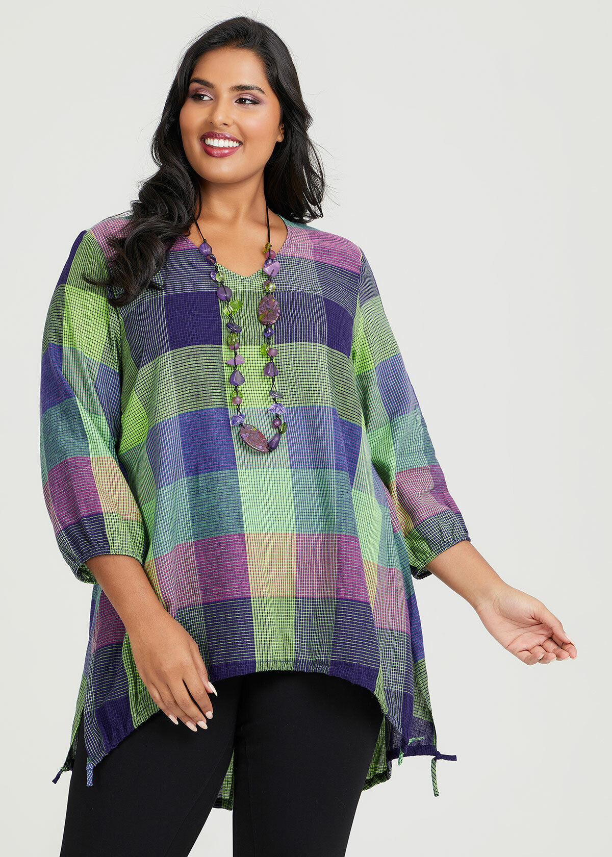 Linen tunic top tops plus size
