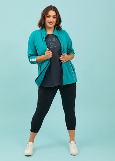 Plus Size Cloud Touch Crop Pocket Legging