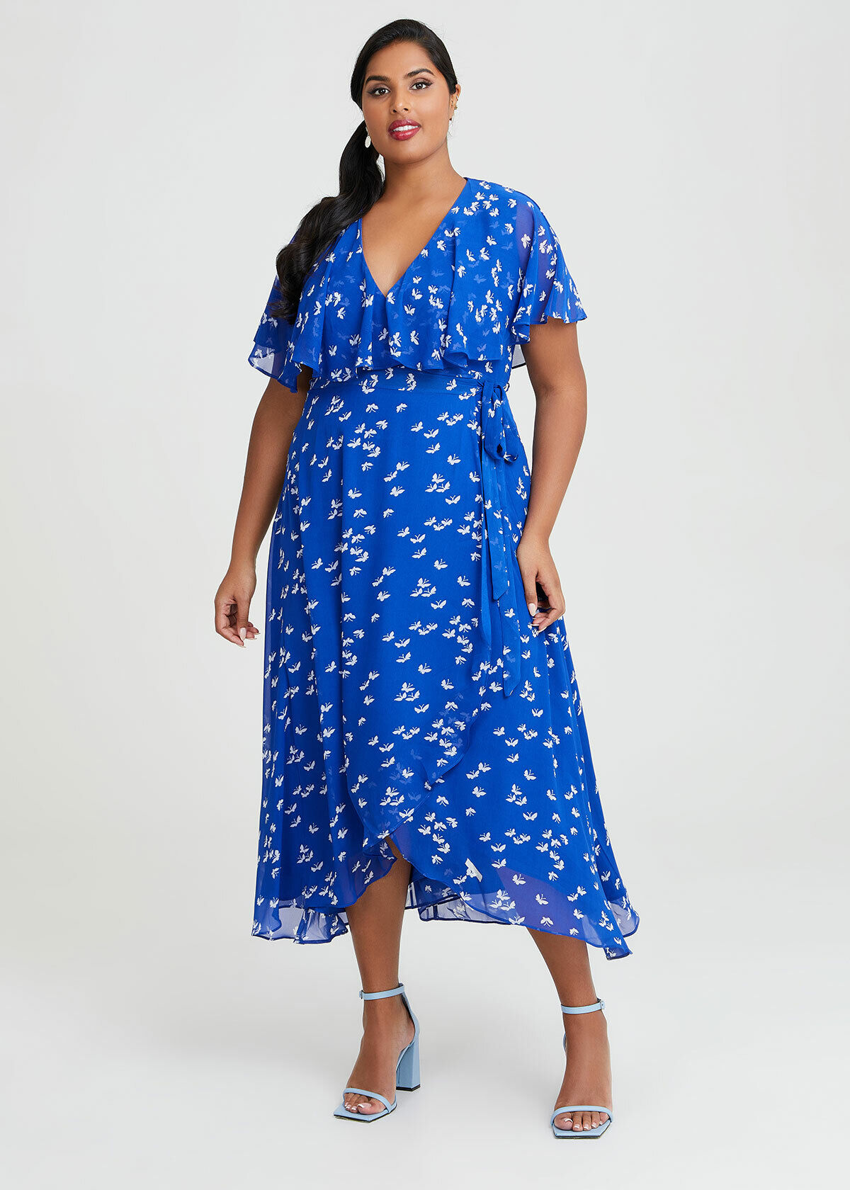 wrap around long dress