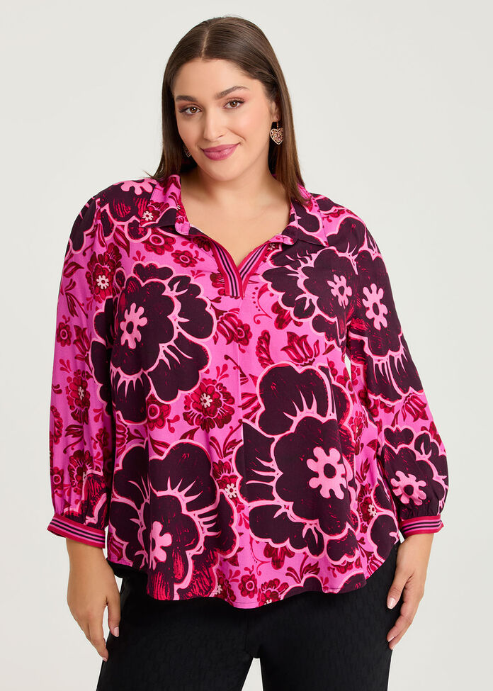 Natural Fleur Tunic, , hi-res