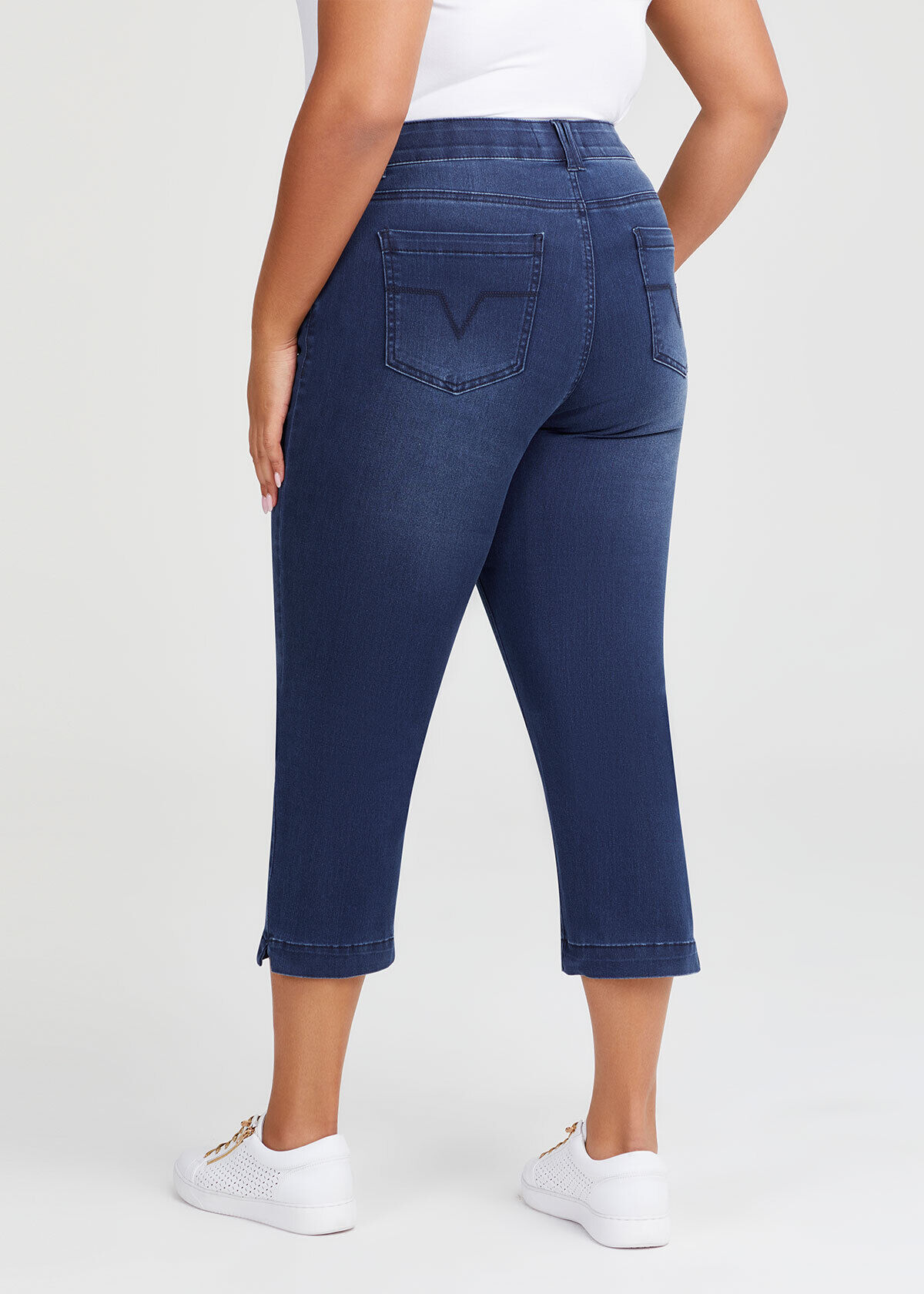 Shop Plus Size The Crop Luxe Looker Jean in Blue Taking Shape AU
