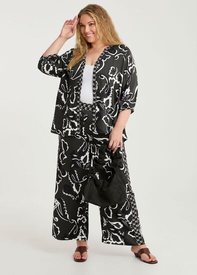 Plus Size Natural Wide Leg Pant