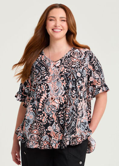 Plus Size Salsa V-neck Luna Top