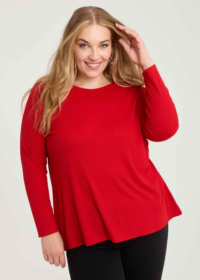 Rib Back Button Detail Top, , hi-res