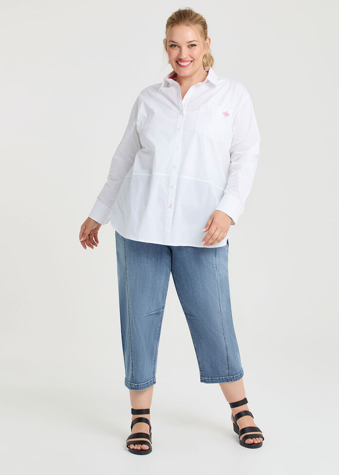 Cotton Oversized Shirt, , hi-res