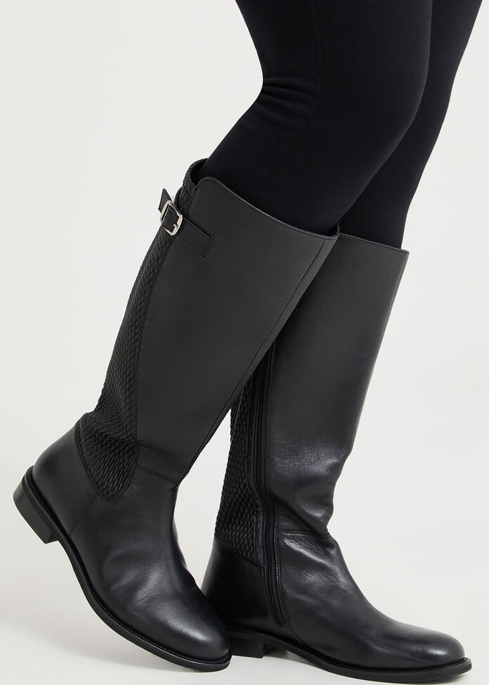 Leather Stretch Knee Boot, , hi-res