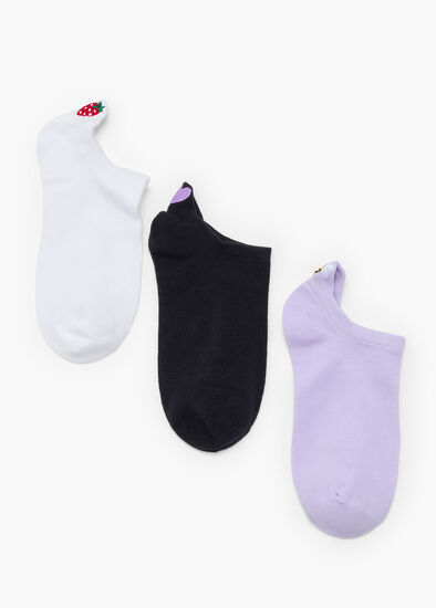 3 Pack Cotton Embroidered Socks