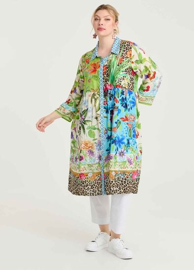 Plus Size Natural Astrid Shirt Dress