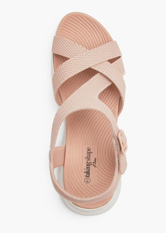 Knit Flex Comfort Sandal, BLUSH, hi-res